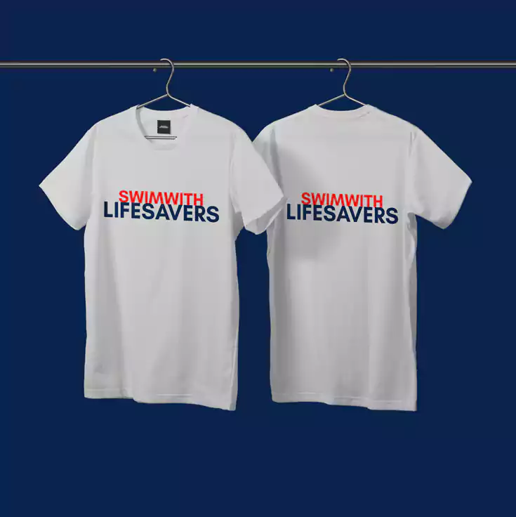 Swim with Lightsavers T-shirt White