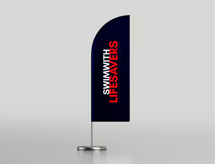 Swim with Lightsavers Flag Blue