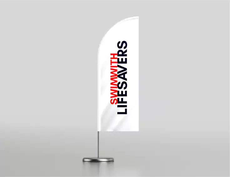 Swim with Lightsavers Flag White